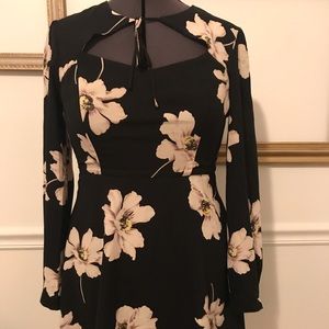 Flowered Semi-Formal Dress